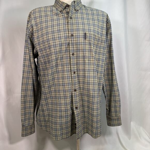 Vtg Abercrombie & Fitch Size Large Shirt Flannel Button Down Plaid - Picture 1 of 8